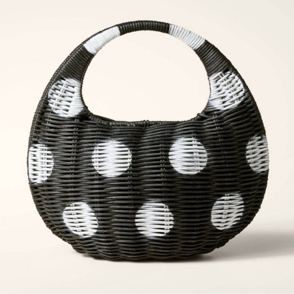 Kate Spade x Target Polka Dot Wicker Crescent Bag